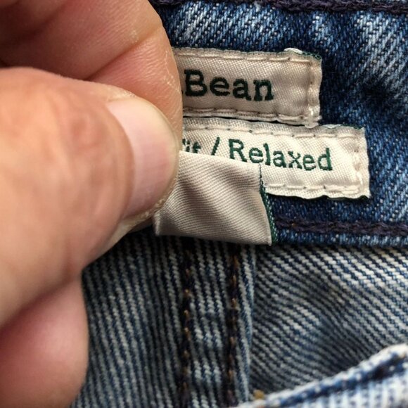 L.L. Bean Womens Jeans Size 14 Original Fit Relaxed Straight Leg Elastic Waist - Picture 8 of 13